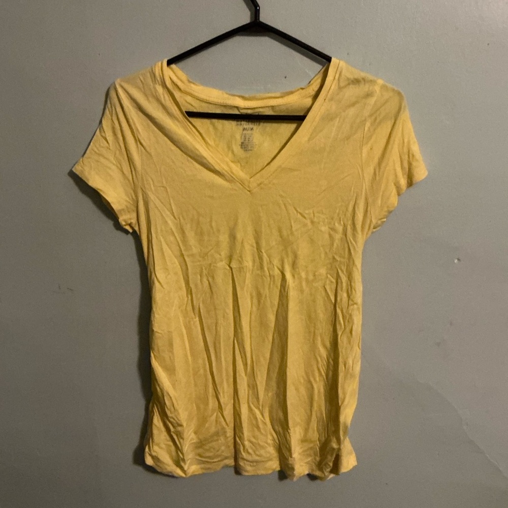 Yellow V-Neck Women's Maternity Top
